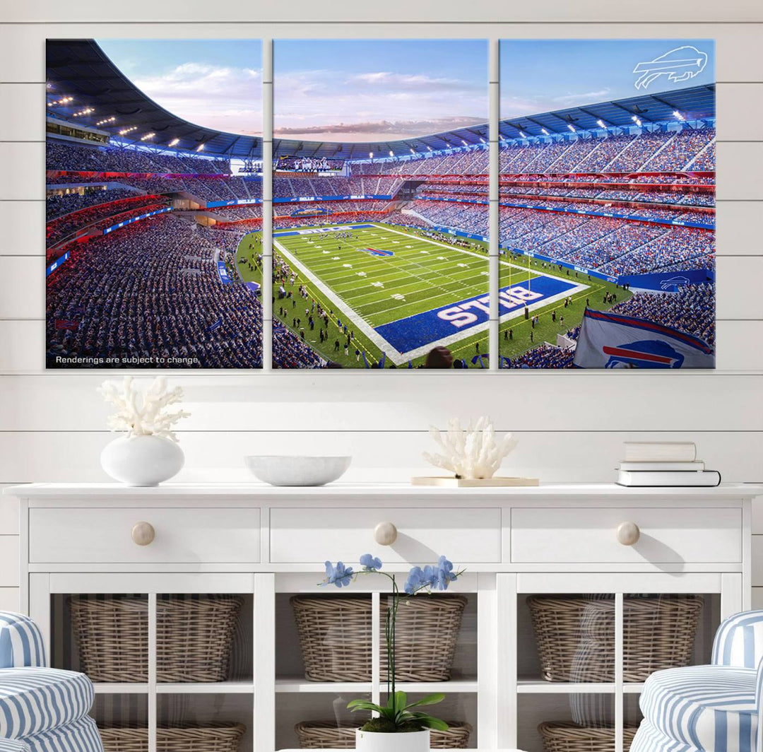 Buffalo Bills Football Team Print - Buffalo Highmark Stadium Wall Art Canvas Print