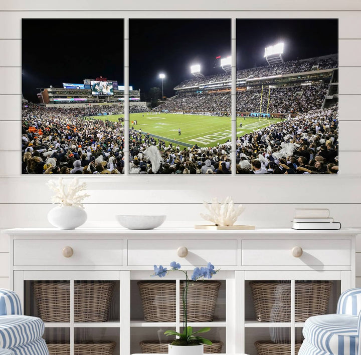 Georgia Tech Yellow Jackets Football Team Print - Atlanta Bobby Dodd Stadium Wall Art Canvas Print