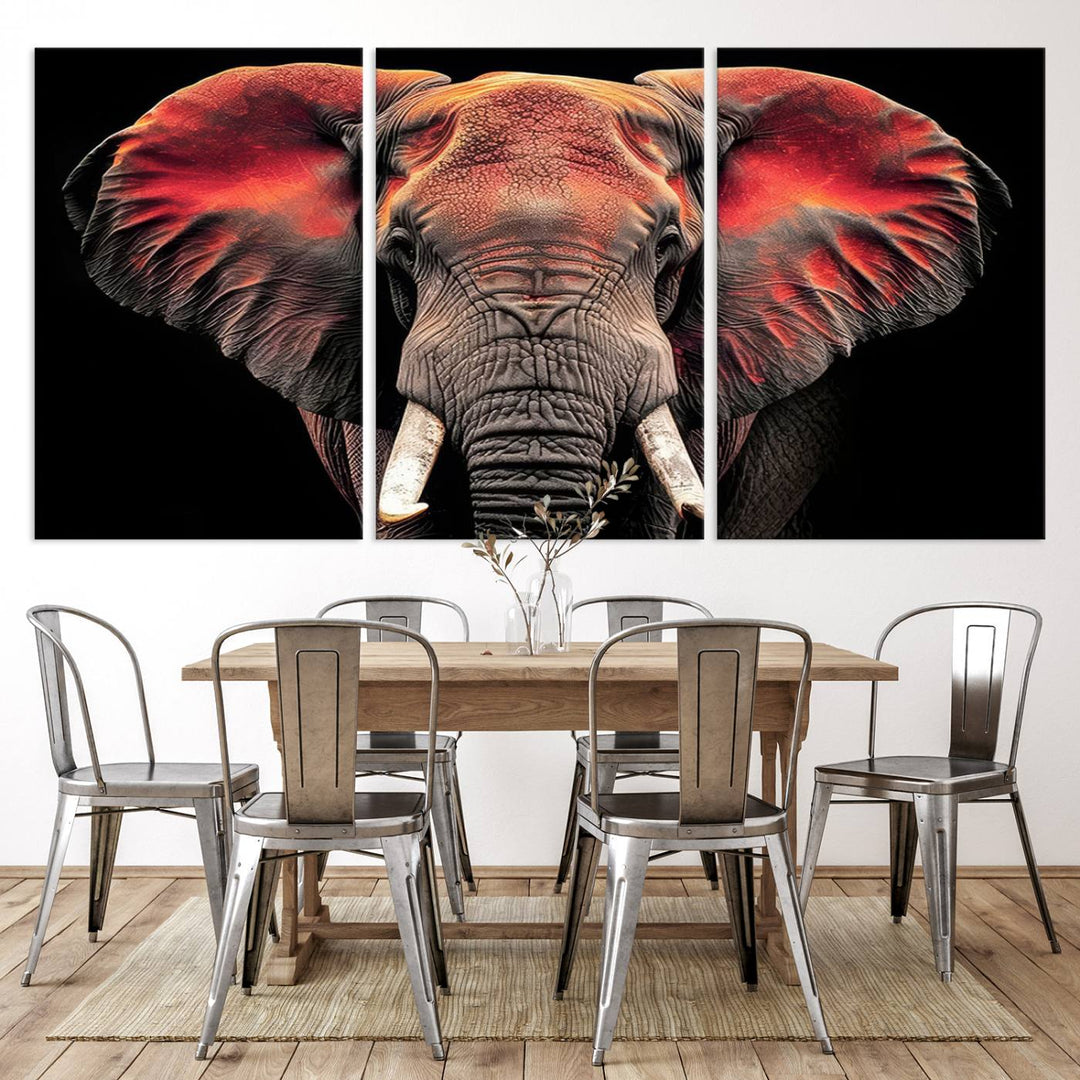 Elephant Wall Art Canvas Print, perfect for animal lovers.