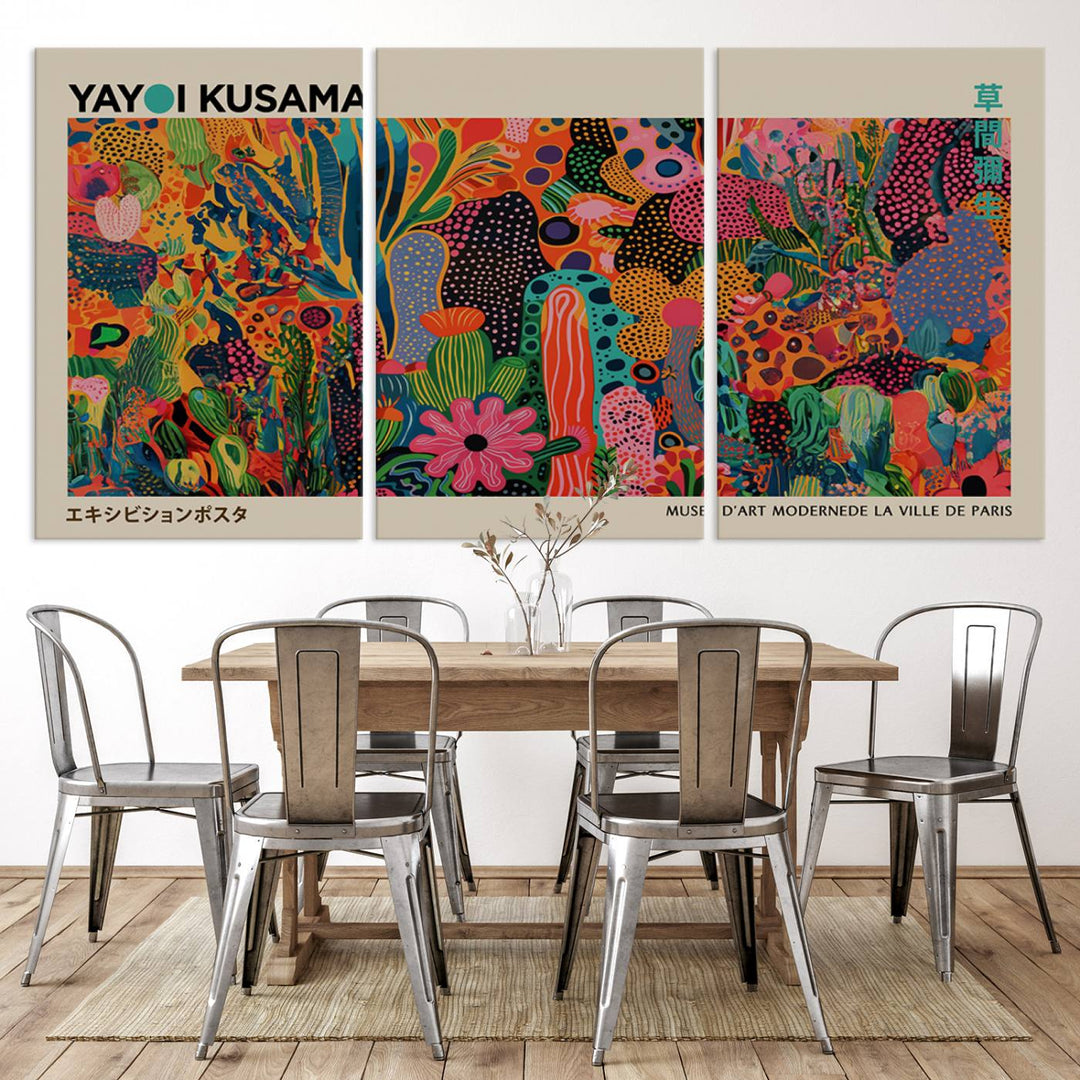 Framed Yayoi Kusama 1986 Wall Art Print adds contemporary style.