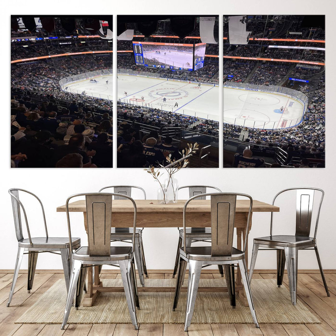 Amalie Arena Florida Wall Art Canvas Print - NHL Hockey Stadium Print