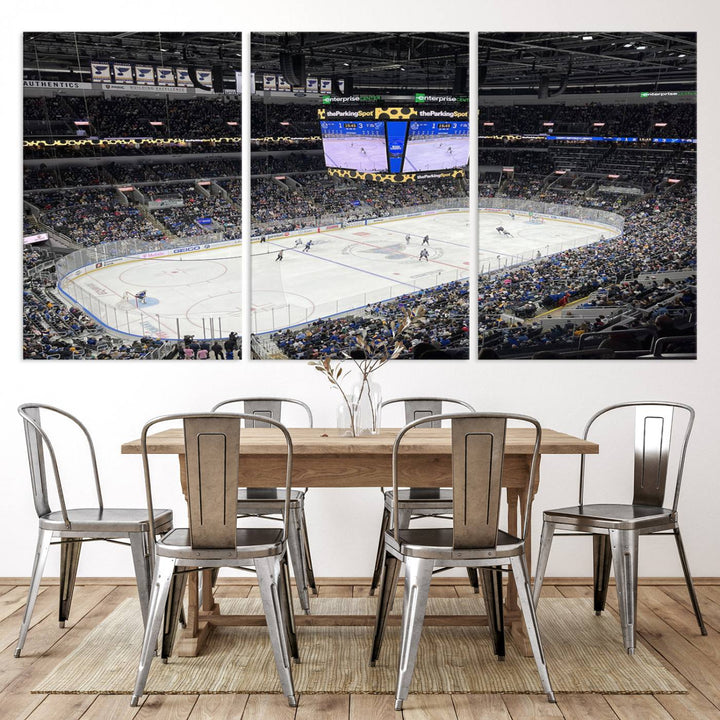 Enterprise Center Missouri St. Louis Blues Hockey Stadium Wall Art Canvas Print