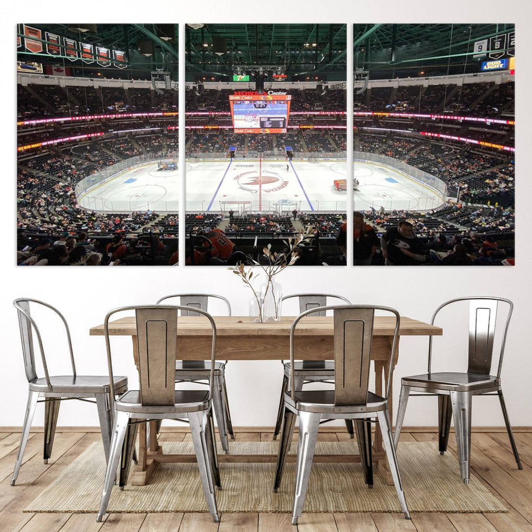 Honda Center California Anaheim Ducks Ice Hockey Stadium Wall Art Canvas Print