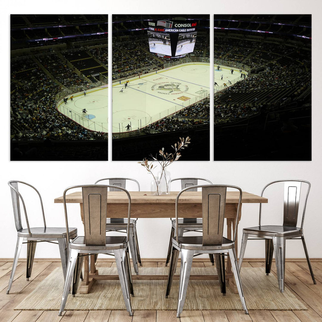 PPG Paints Arena Pennsylvania Pittsburgh Penguins Hockey Stadium Wall Art Canvas Print