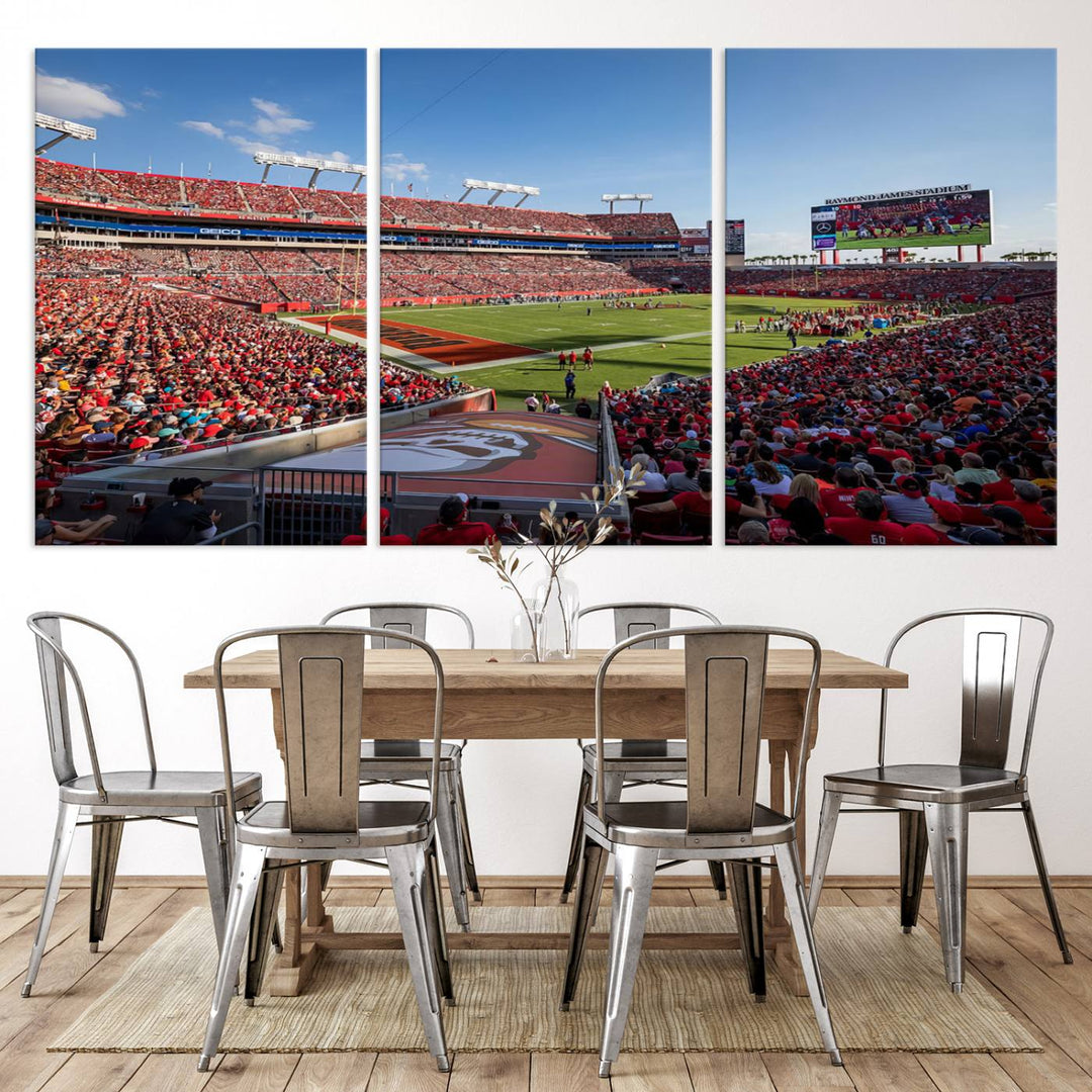 Tampa Stadium Wall Art Canvas Print.