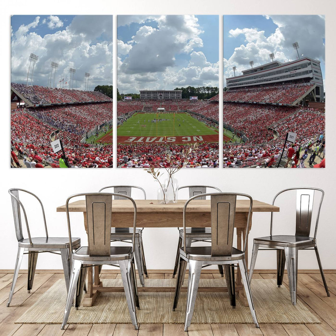 Canvas print of Carter-Finley Stadium, showcasing the NC State Wolfpack.