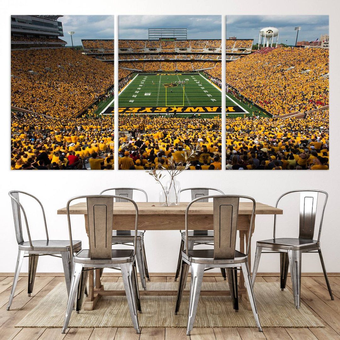 Kinnick Stadium - Iowa Hawkeyes Football Team Print - Iowa City Kinnick Stadium Wall Art Canvas Print