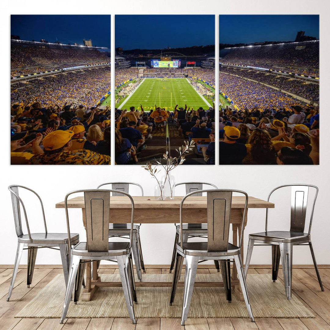 Pittsburgh Panthers Football Team Print - Pittsburgh Acrisure Stadium Wall Art Canvas Print