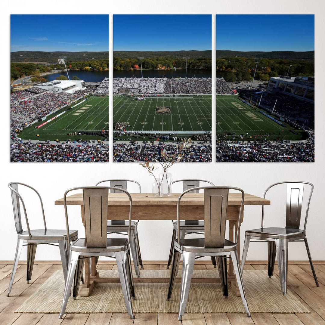 Army Black Knights Football Team Print - West Point Michie Stadium Wall Art Canvas Print