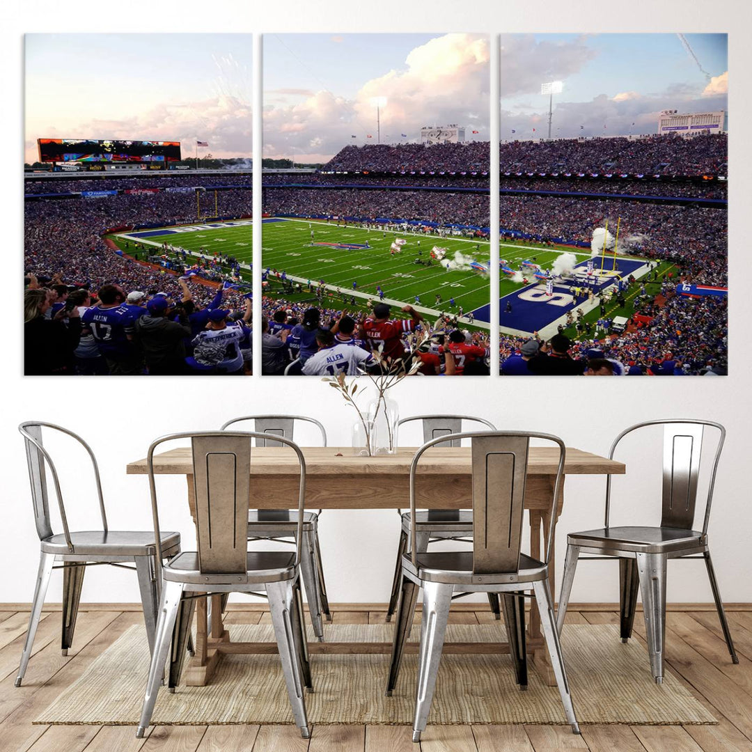 Buffalo Bills Football Team Print - Buffalo Highmark Stadium Wall Art Canvas Print