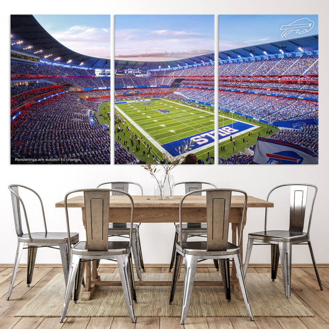 Buffalo Bills Football Team Print - Buffalo Highmark Stadium Wall Art Canvas Print