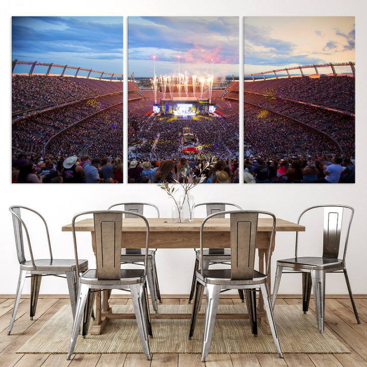 Denver Broncos Football Team Print - Empower Field at Mile High Stadium Wall Art Canvas Print