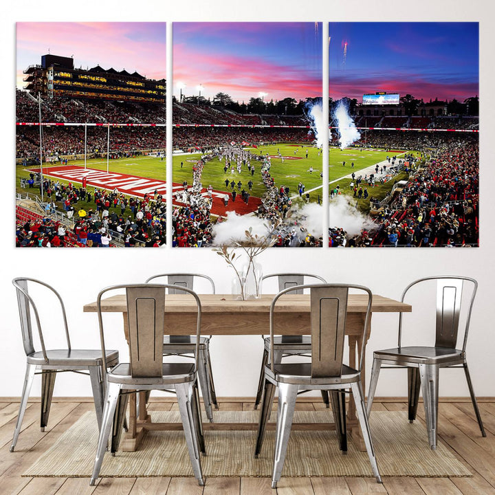 Stanford University Cardinal Football Team Print - Stanford Stadium Wall Art Canvas Print