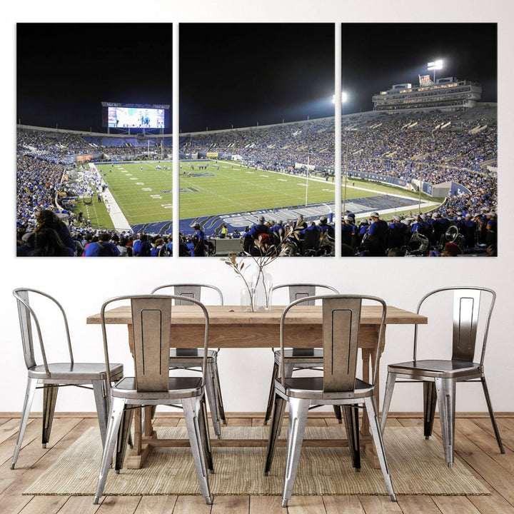 University of Memphis Tigers Football Team Print - Memphis Simmons Bank Liberty Stadium Wall Art Canvas Print