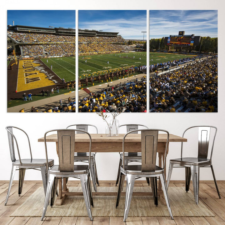 University of Wyoming Cowboys Football Team Print - Laramie Jonah Field at War Memorial Stadium Wall Art Canvas Print