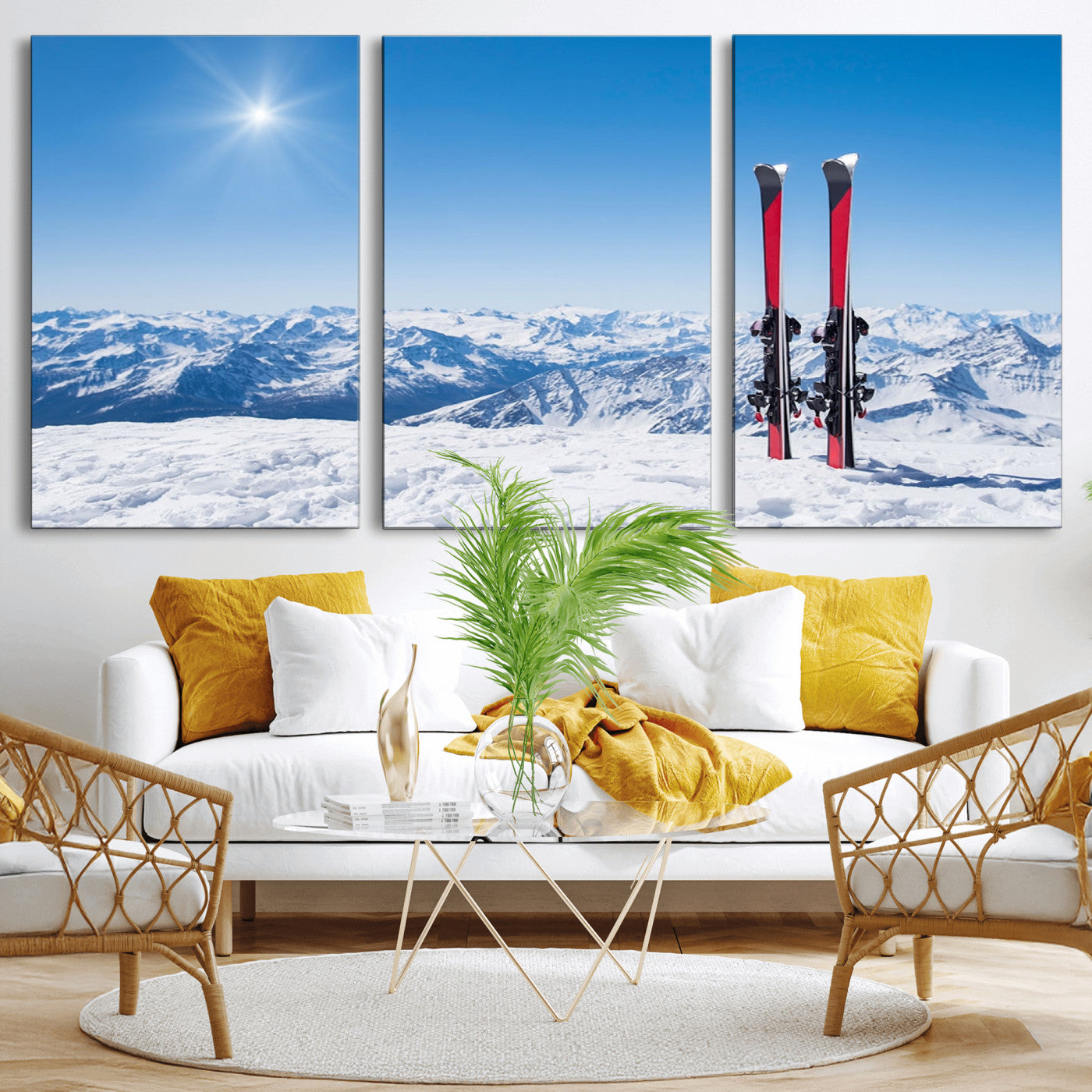 MGV-CV-60X30-3P - Ski Season Snow Wall Art Canvas Print