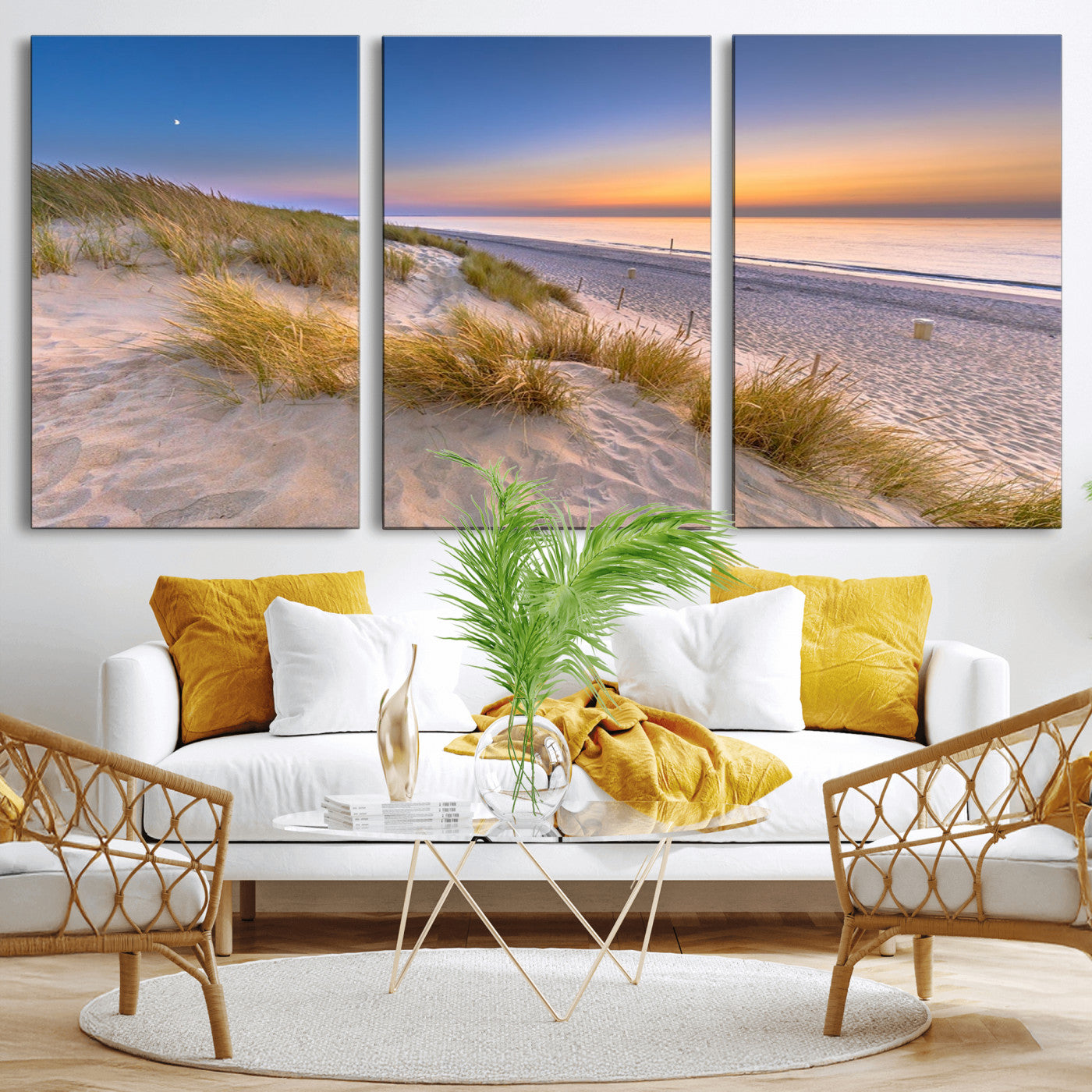 -Sunrise On The Beach Wall Art Canvas Print