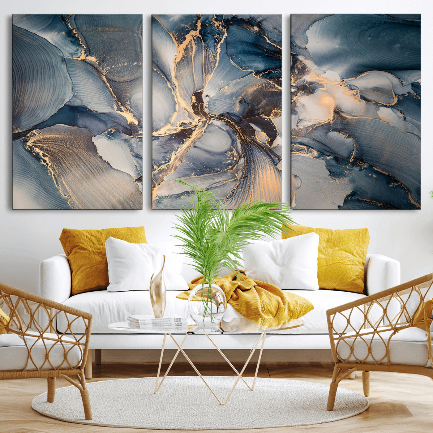 MGV-CV-60X30-3P - Abstract Wall Art Canvas Print for Modern Home Decor
