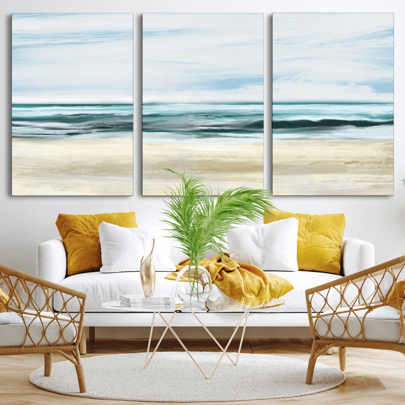-Ocean Abstract Wall Art Canvas Print