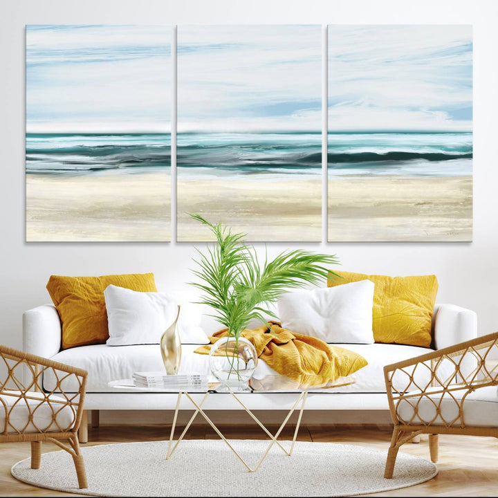 Ocean Abstract Wall Art Canvas Print.