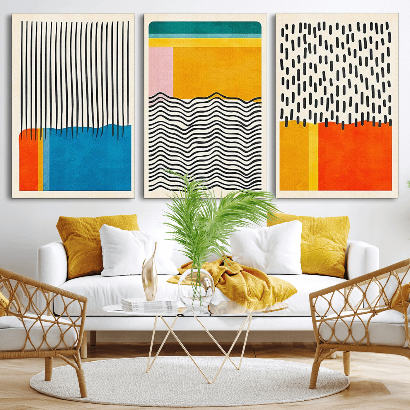 MGV-CV-60X30-3P - Canvas Print Wall Art Abstract Illustrs Art Boho