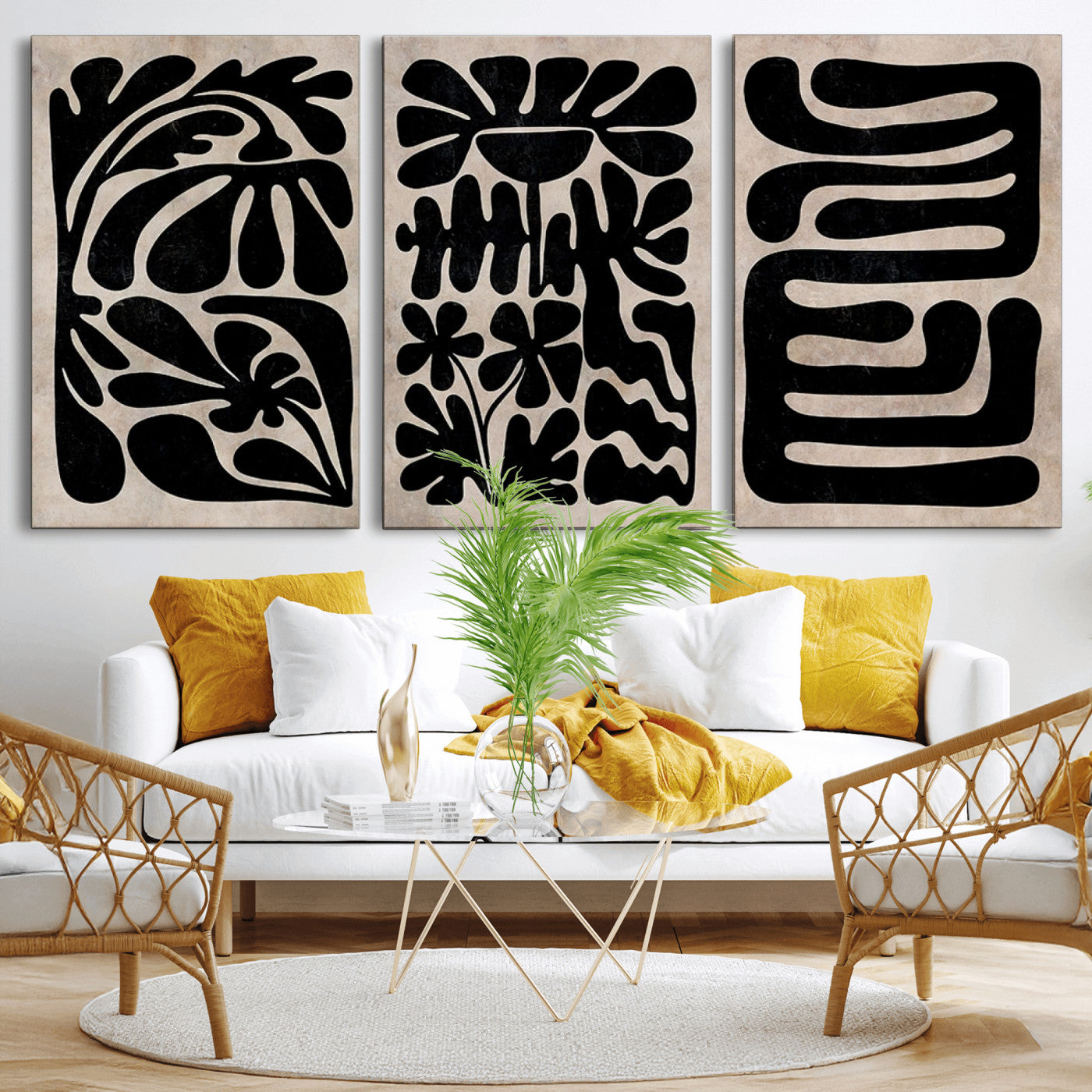 MGV-CV-60X30-3P - Canvas Print Wall Art Abstract Illustrs Art Boho