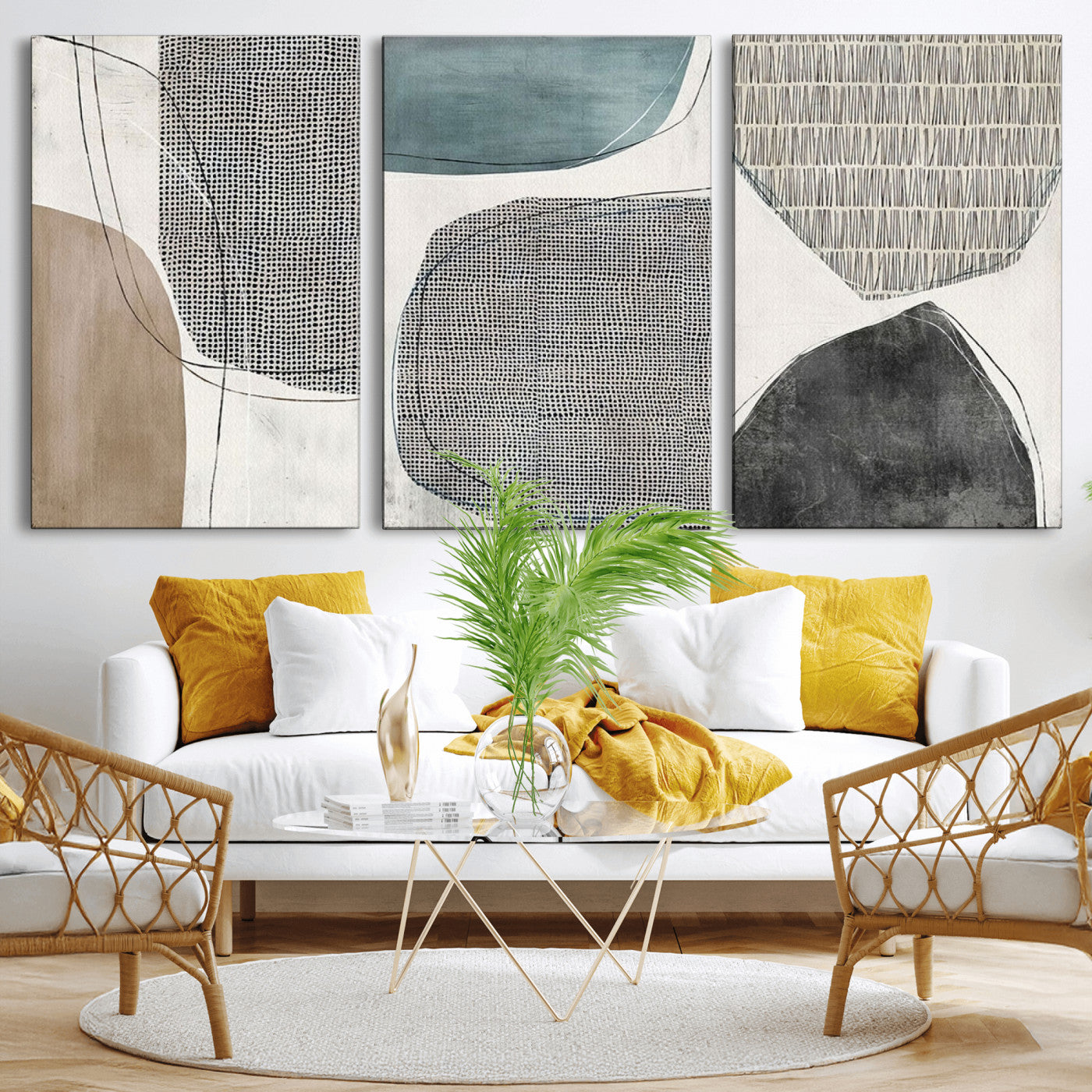 MGV-CV-60X30-3P - Canvas Print Wall Art Abstract Illustrs Art Boho