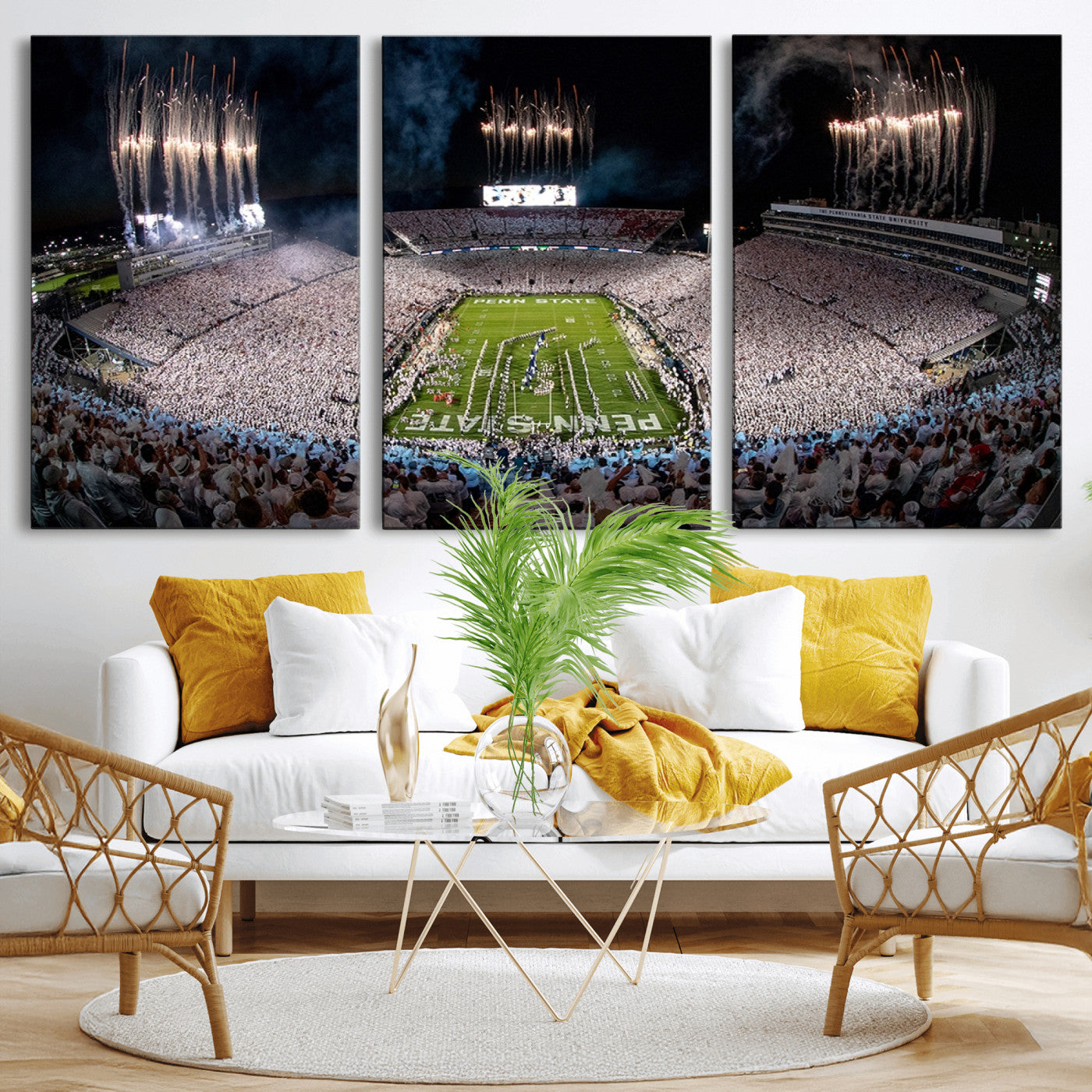 MGV-CV-60X30-3P - Penn Stadium Football Wall Art Canvas Print, Pennsylvania University Football Stadium