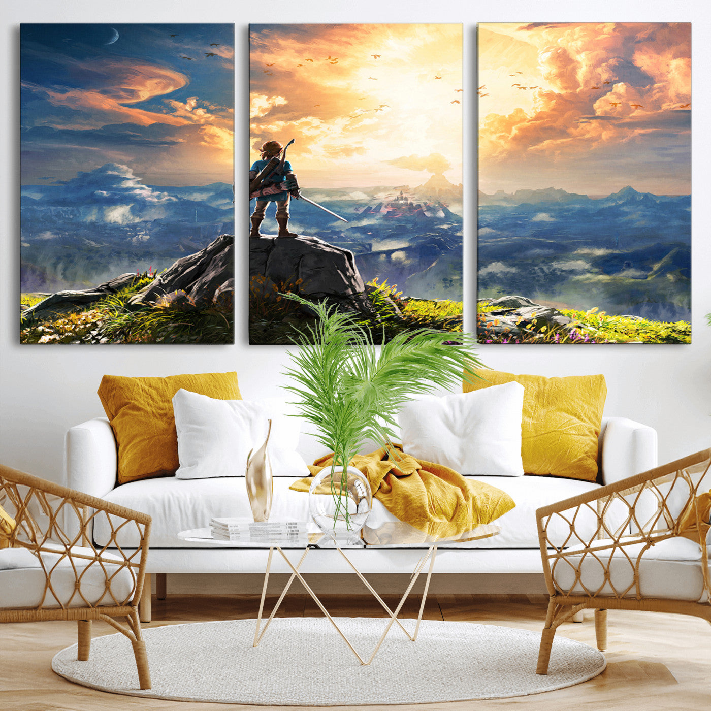 MGV-CV-60X30-3P - Legend of Zelda Breath of the Wild Game Wall Art Canvas, Legend of Zelda Canvas Print