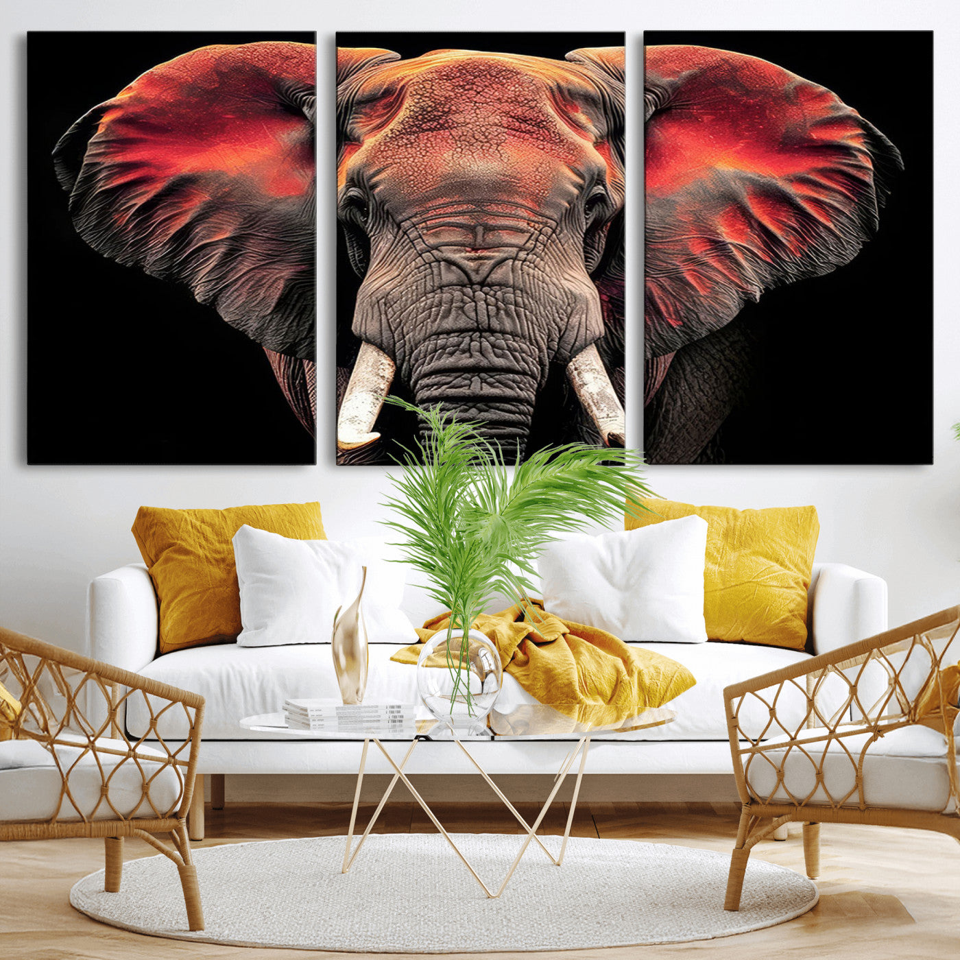 -Elephant Wall Art Canvas Print
