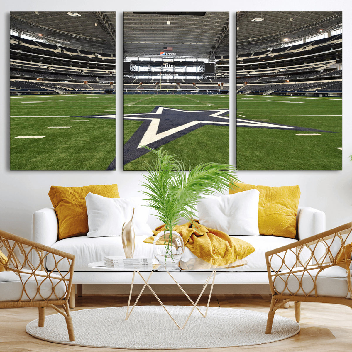 14834-MGV-CV-36X24 - Dallas Cowboys Football Team Print - Arlington AT&T Stadium