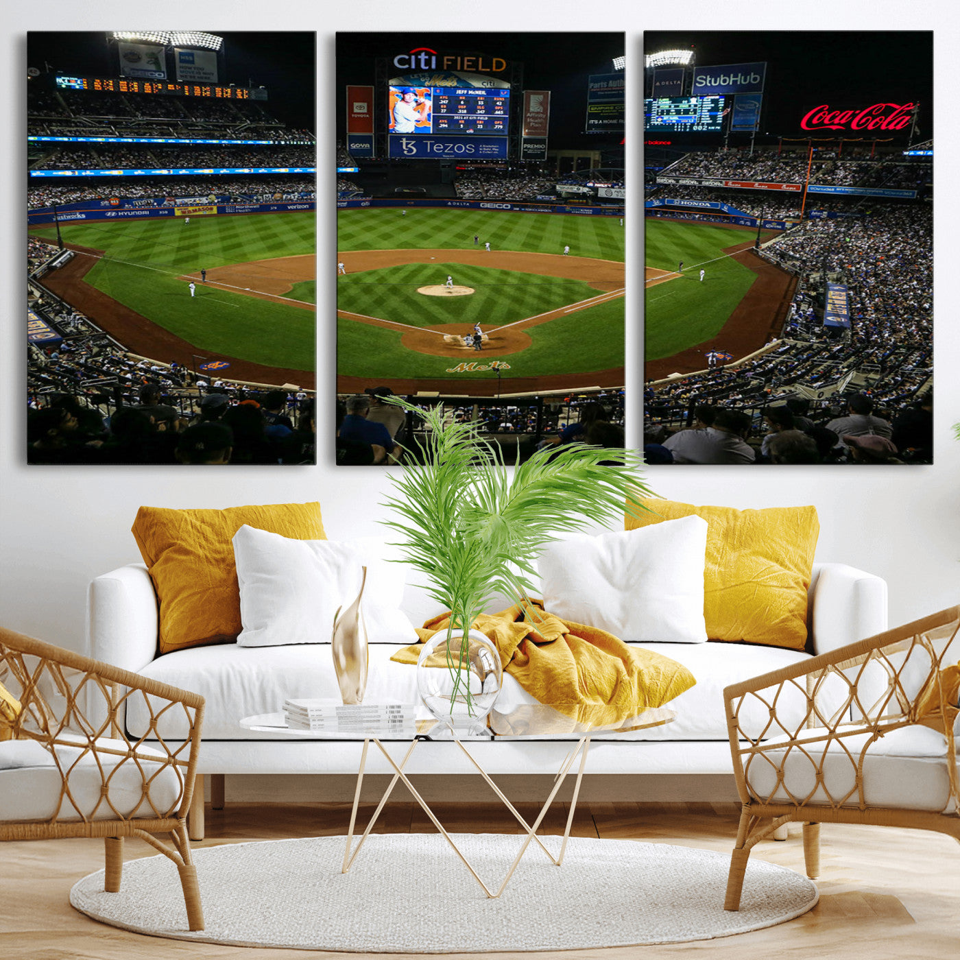 MGV-CV-60X30-3P - Los Angeles Dodgers Baseball Team Print - California Dodger Stadium Wall Art Canvas Print