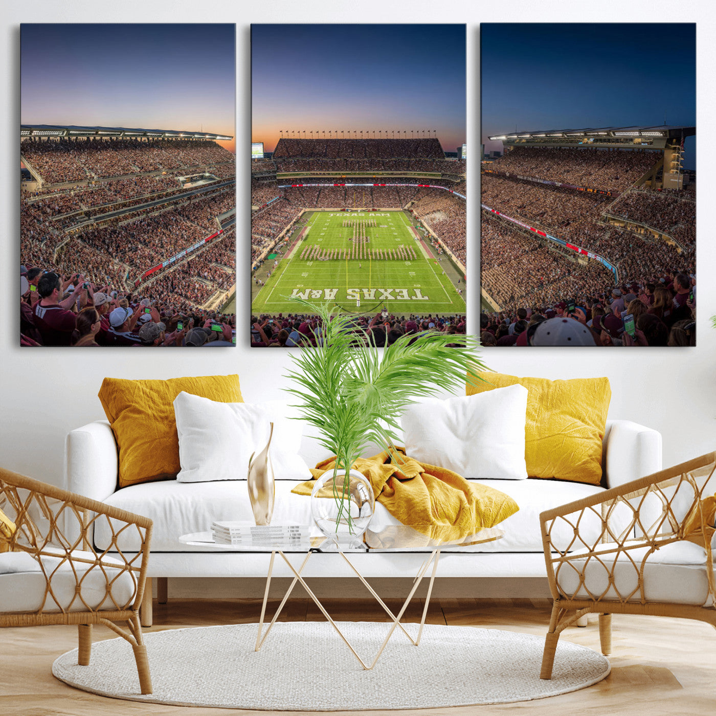 MGV-CV-60X30-3P - Kyle Field Wall Art Print | Large Texas A&M Aggies Football Canvas Print for Sports Enthusiasts | Framed, Ready-to-Hang Stadium Decor