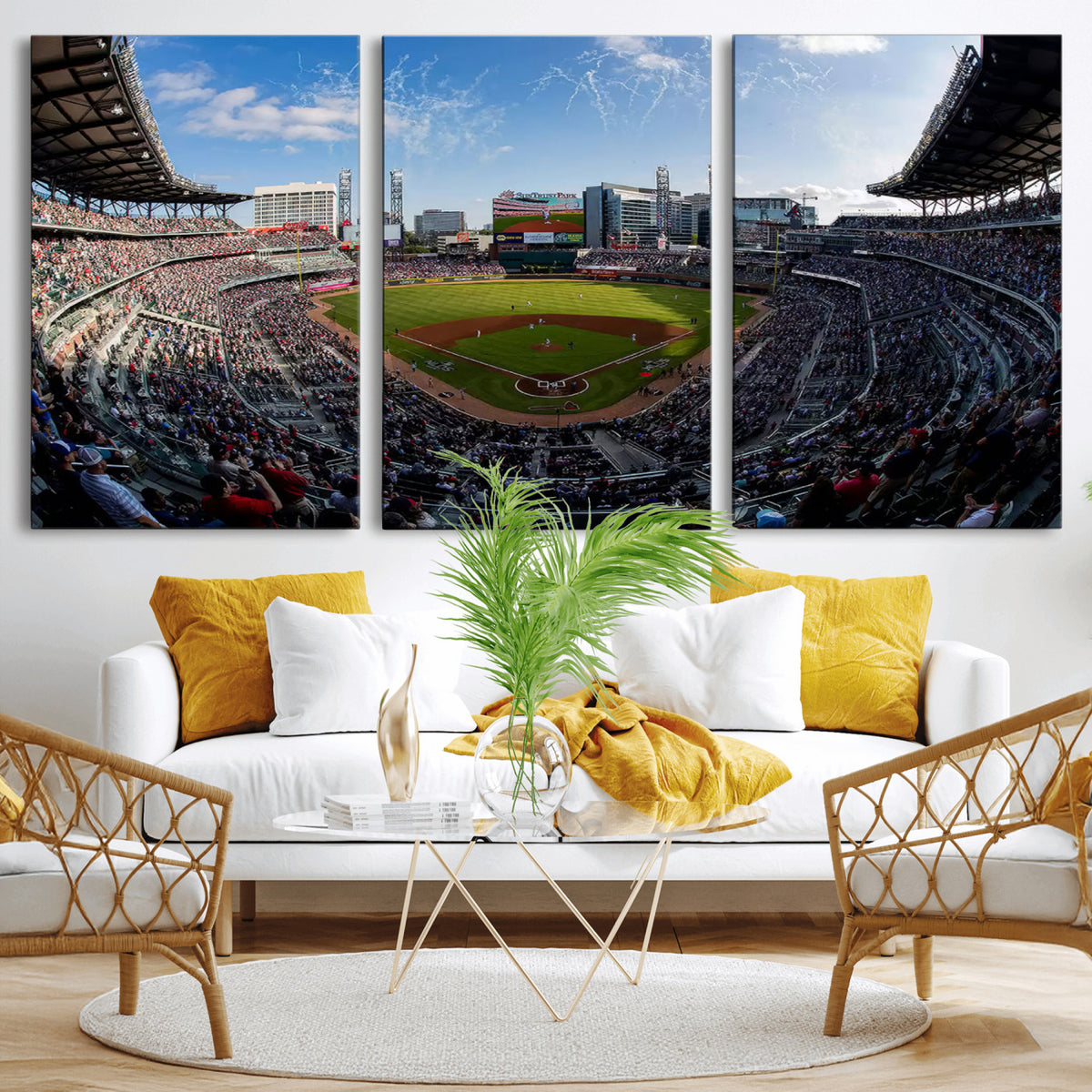 78608-MGV-CV-36X24 - Truist Park Stadium Canvas Wall Art, Atlanta Braves Game Day Decor