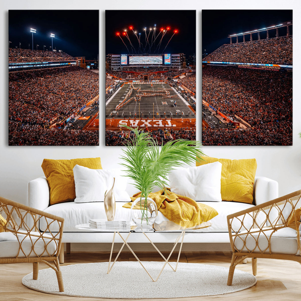 58778-PAN-FL-20X10 - Darrell K Royal Memorial Stadium | Texas Longhorns | Print Decor Wall Art Design for Home & Office Decoration