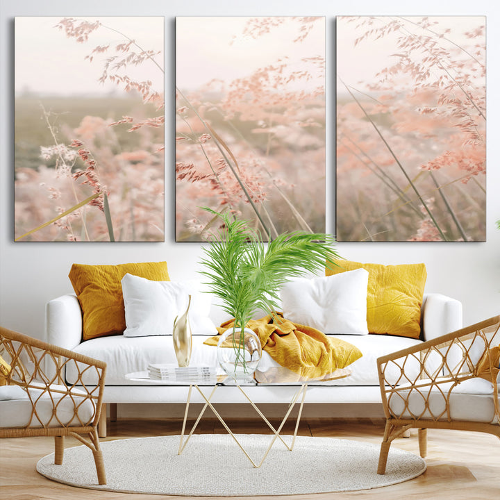 Pastel Grasses Wall Art Canvas Print