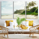 42984524-MGV-CV-36X24-Relaxing Beach Wall Art Canvas Print, Framed Ocean View Art Picture Print, Coastal Serenity Perfect Tropical Coastal Decor Artwork