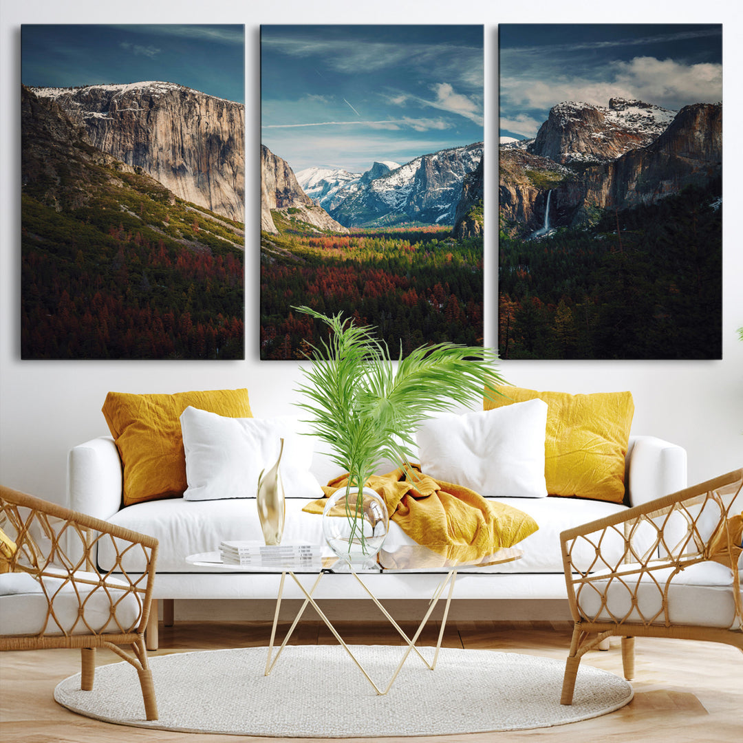 Yosemite National Park Wall Art Canvas Print, Mountain Landscape Print, Framed El Capitan Art Print, Large Scenic Nature Printing