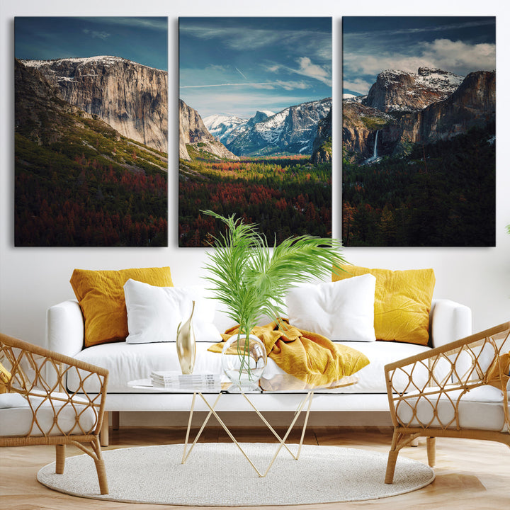 Yosemite National Park Wall Art Canvas Print, Mountain Landscape Print, Framed El Capitan Art Print, Large Scenic Nature Printing