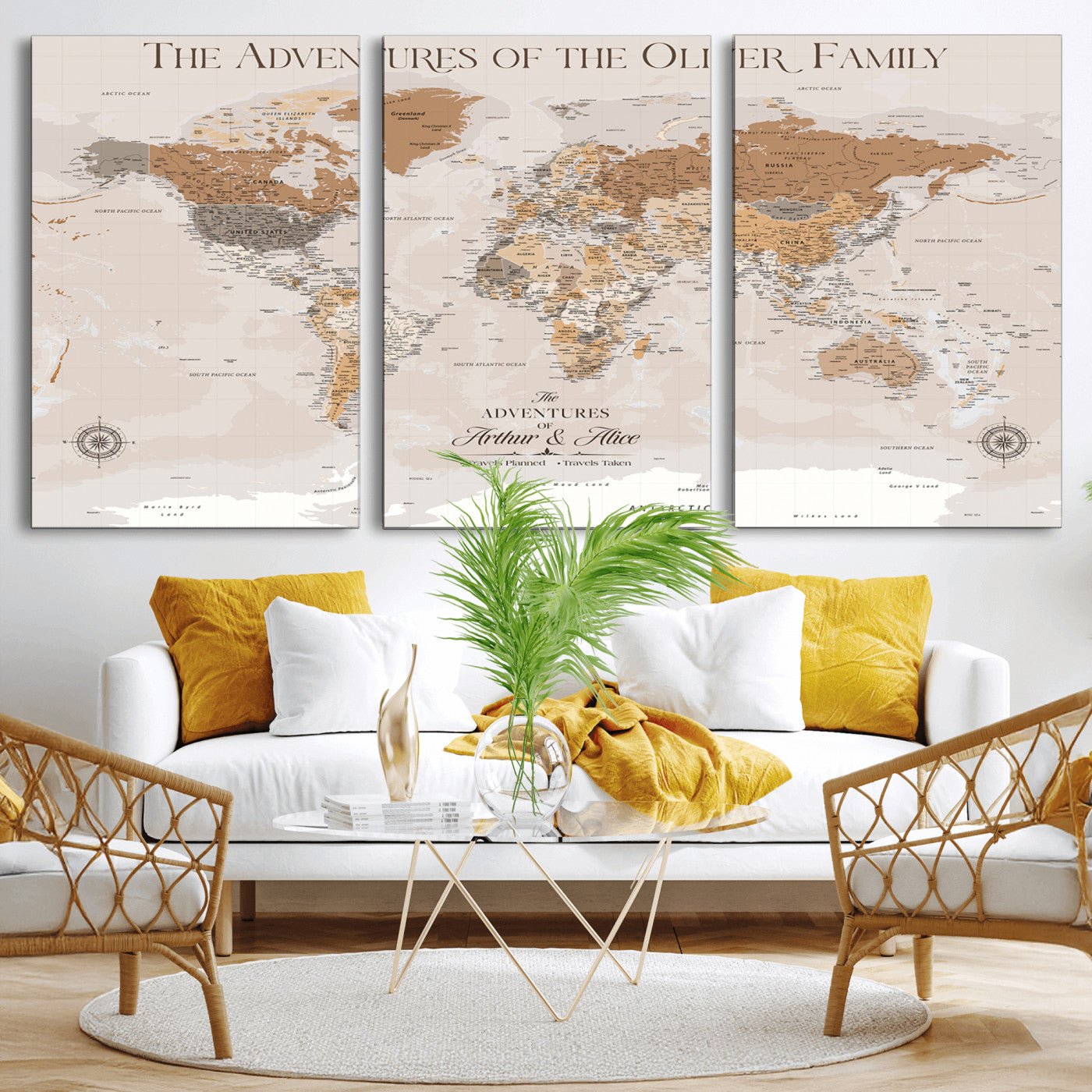 MGV-CV-60X30-3P - World Travel Map with Pins – Push Pin Maps of Where I've Been, Framed Wall Map for Travel Memories,
