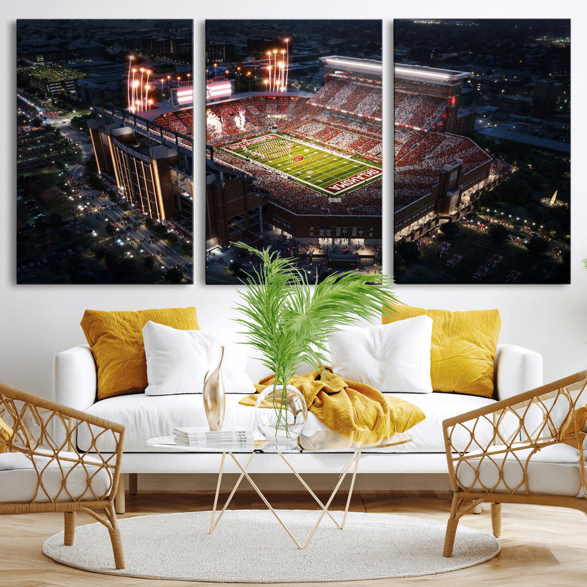 16867141-MGV-CV-36X24 - Oklahoma Memorial Stadium, Gaylord Memorial Stadium Wall Art