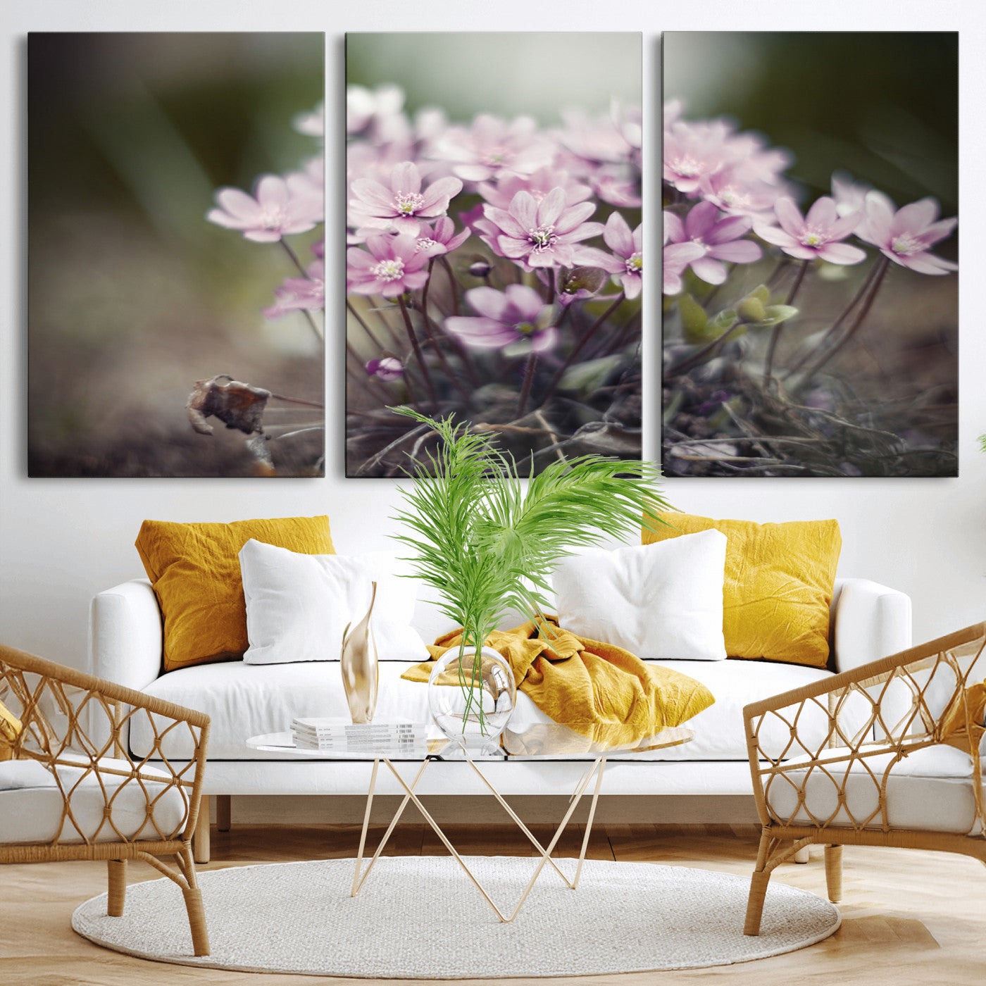 MGV-CV-60X30-3P - Pink Wild Flower Canvas Print