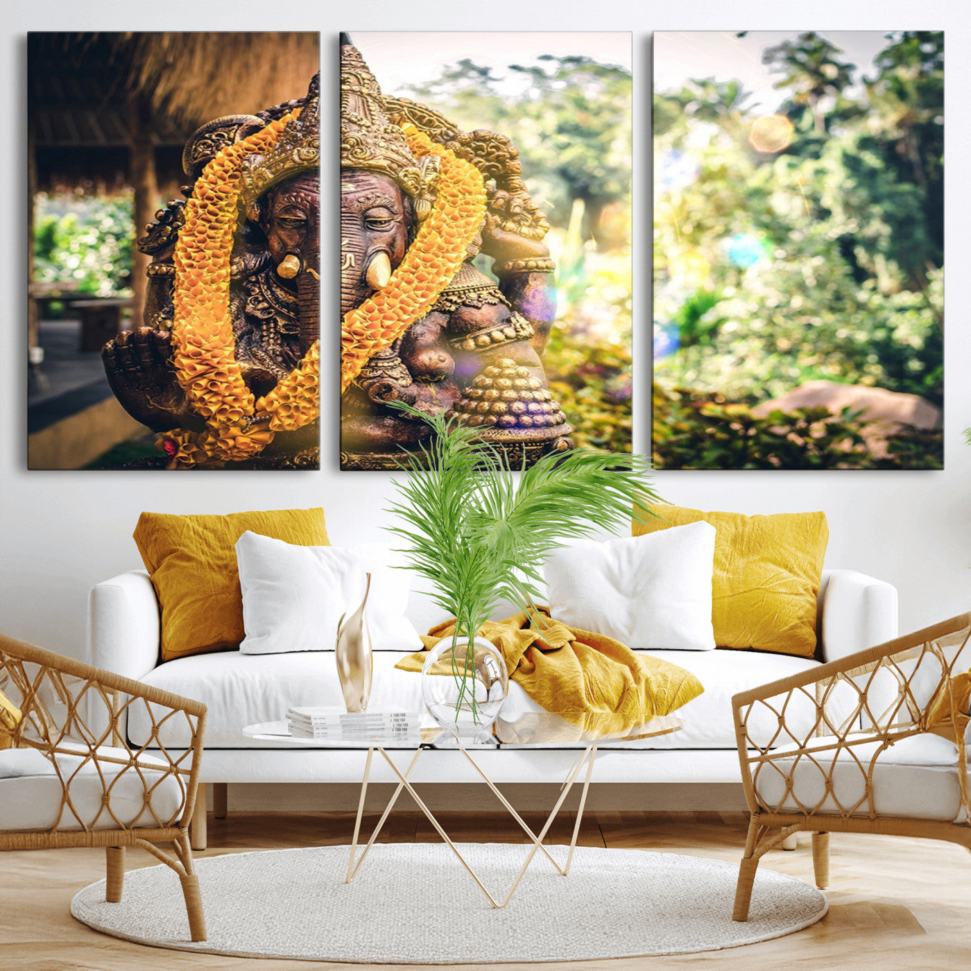MGV-CV-60X30-3P - Hinduism Statue Wall Art Canvas Print