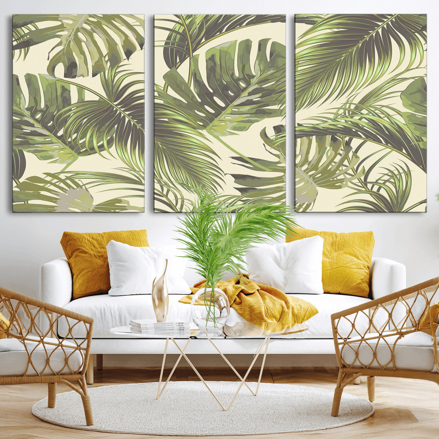 MGV-CV-60X30-3P - Palm Leaves Canvas Print