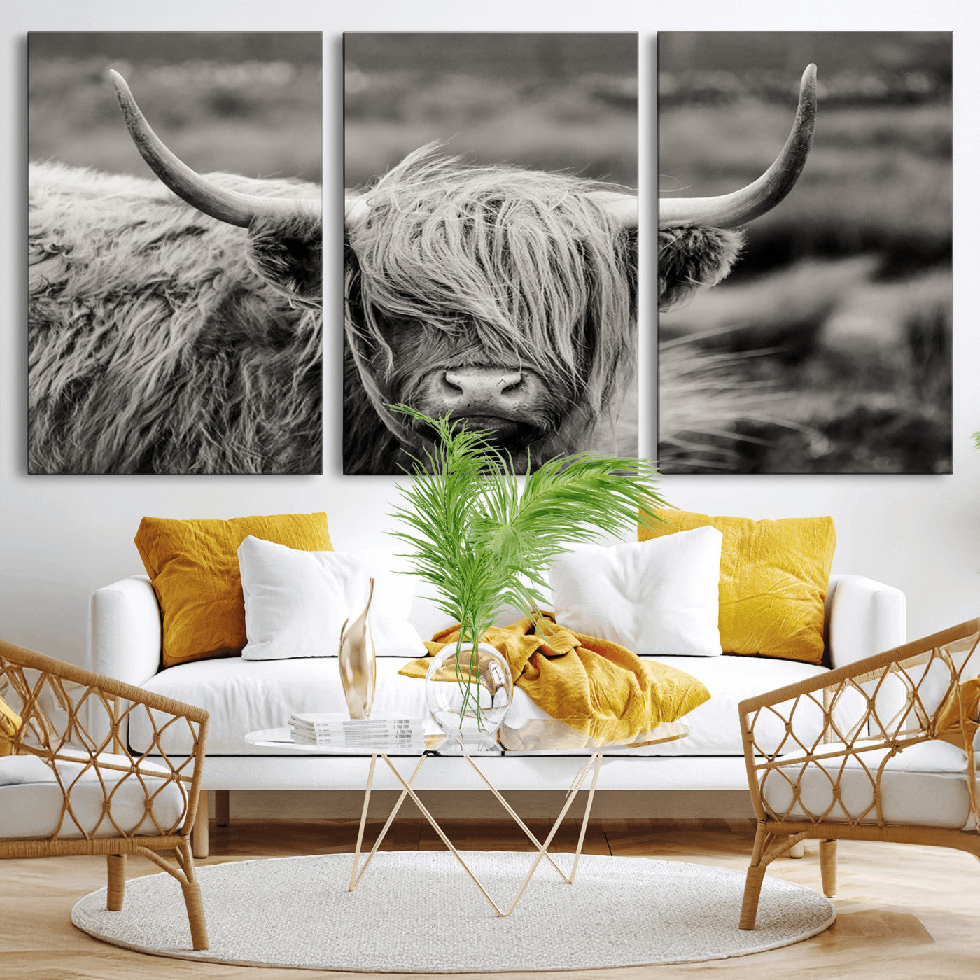 67365-MGV-CV-36X24-Cow Focus Canvas Wall Art Print
