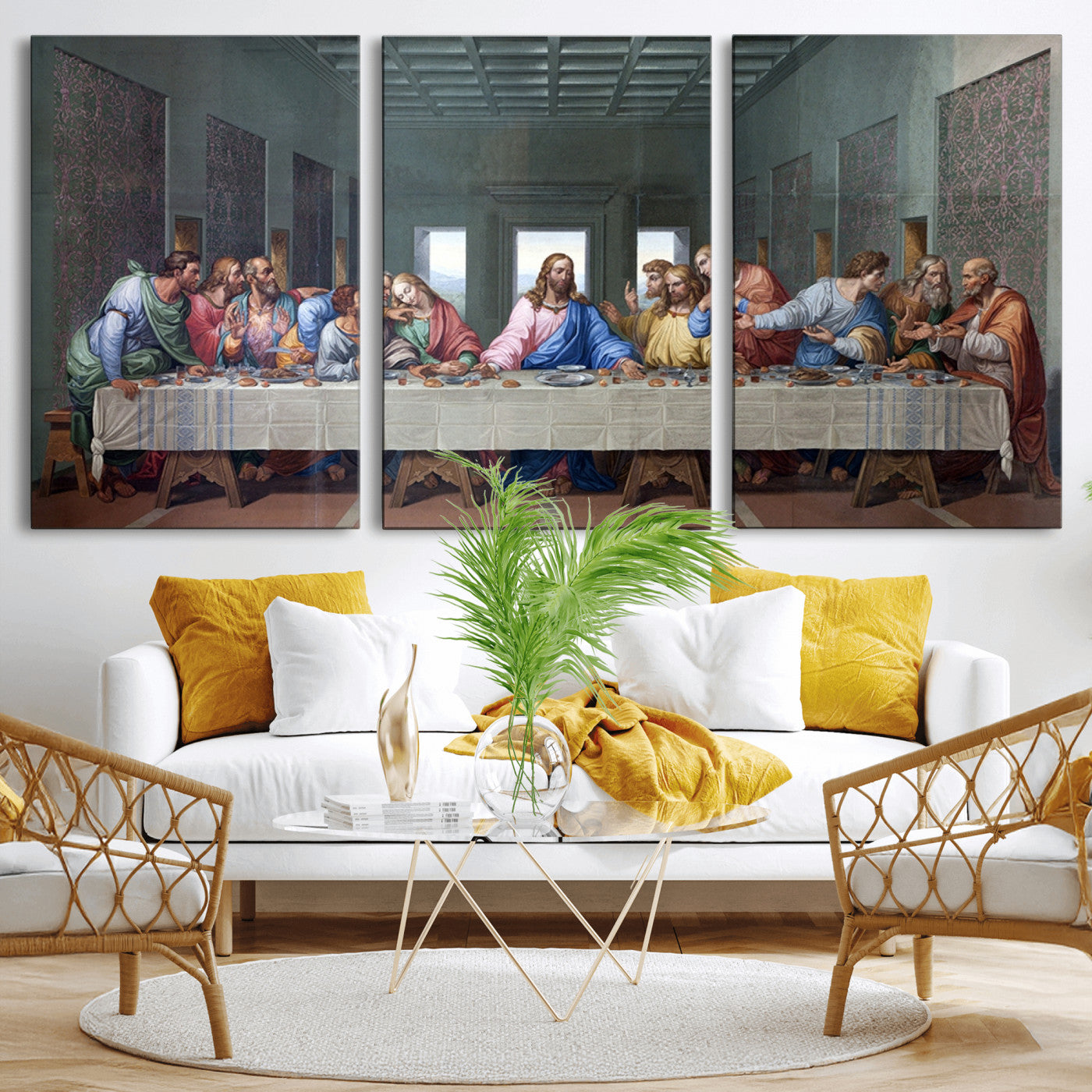 30401-MGV-CV-36X24-The Last Supper Multi Panel Canvas Wall Art