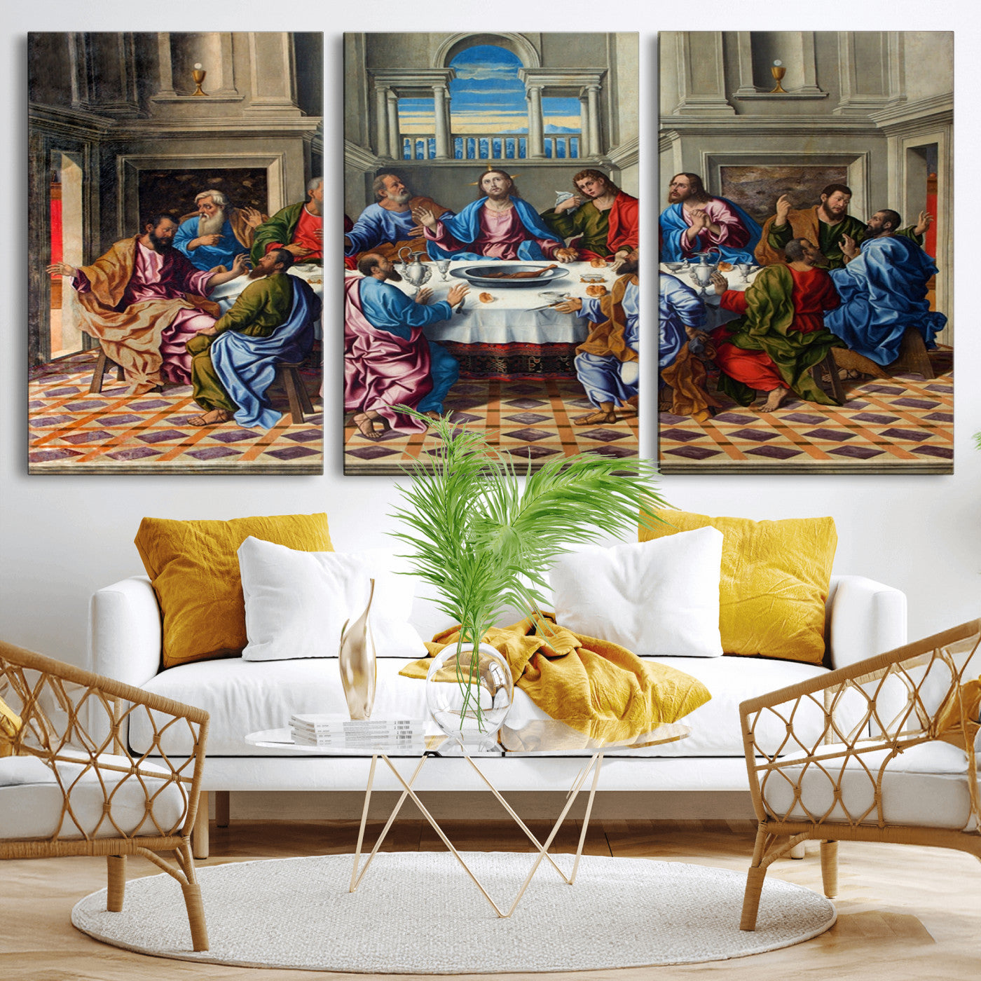 18691-MGV-CV-36X24-The Last Supper Multi Panel Canvas Wall Art