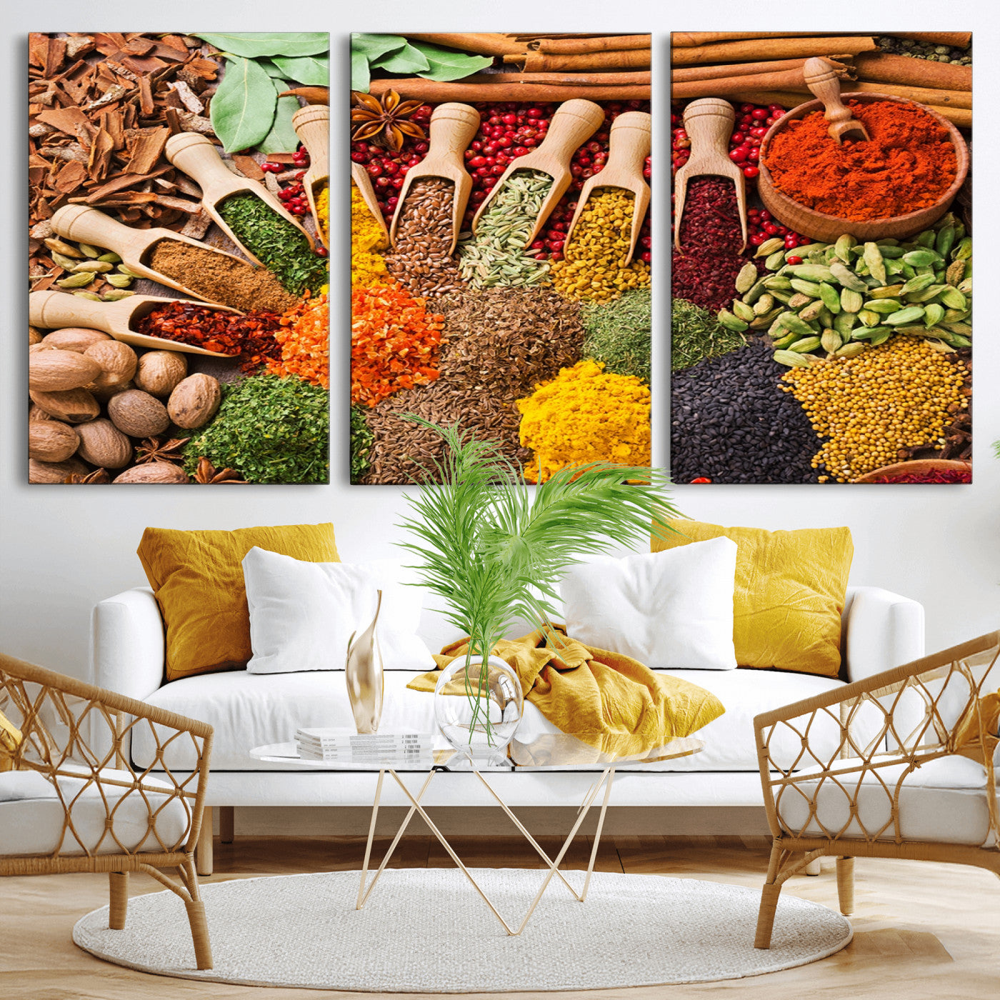 MGV-CV-60X30-3P - Spices Kitchen Wall Art Canvas Print