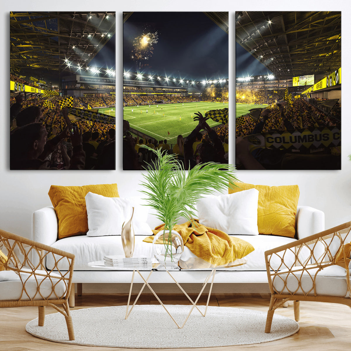 51122-MGV-CV-36X24 - Columbus Crew Soccer Team Print - Columbus Crew Stadium Wall Art Canvas Print