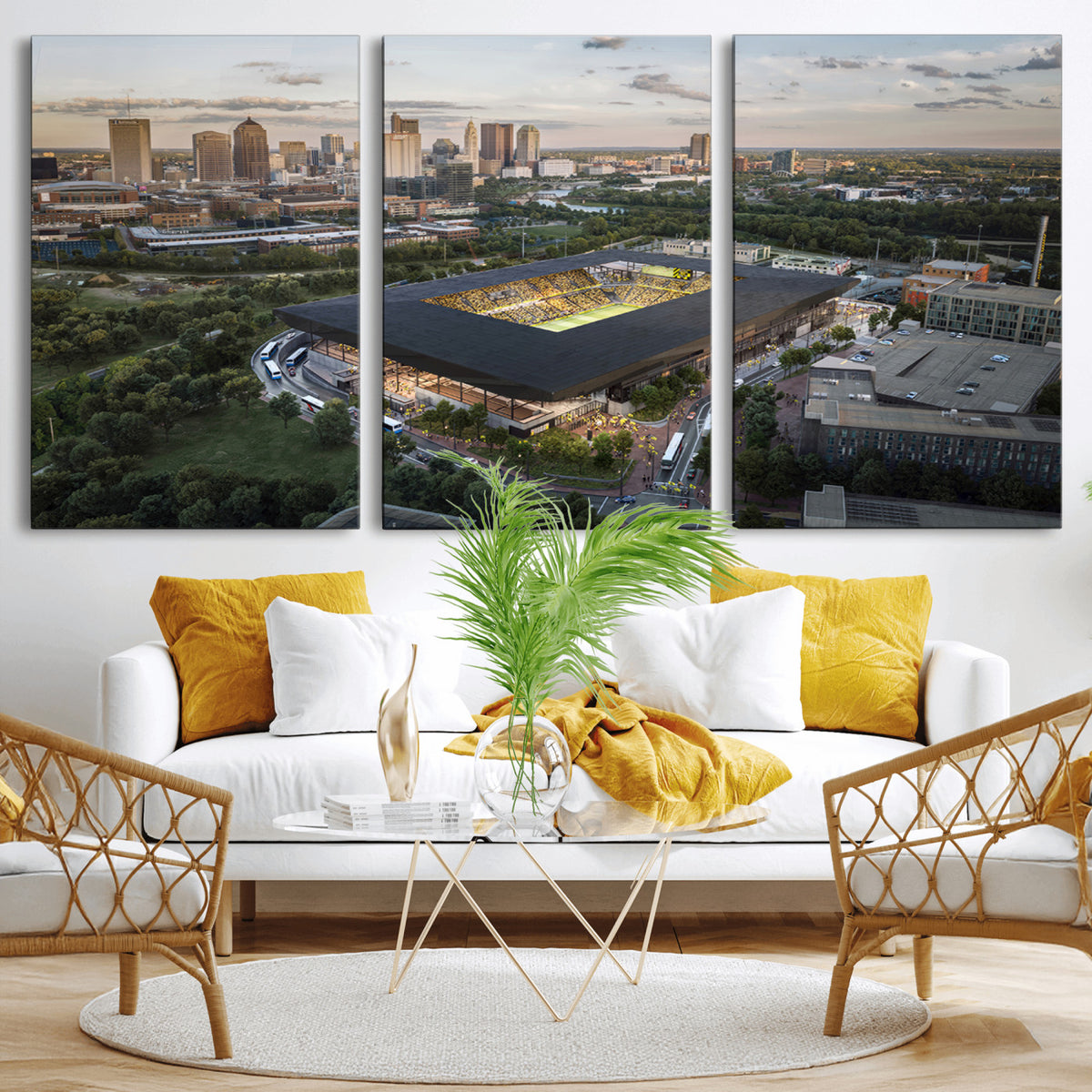 90971-MGV-CV-36X24 - Columbus Crew Soccer Team Print - Columbus Crew Stadium Wall Art, Columbus Crew Soccer Wall Art